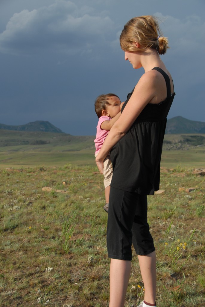 Breastfeeding Veda (11 months) on a Hike in South Africa While 3 Months